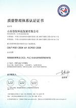 质量管理体系认证证书ISO9001-2008